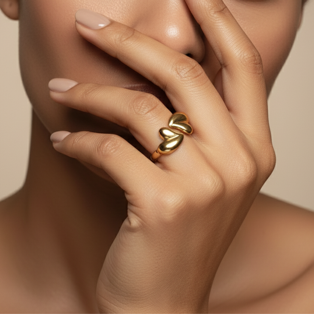 Twin Leaf Ring