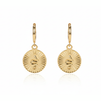 Snakeskin Coin Earrings