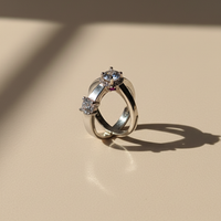 Silver Solitaire Ring