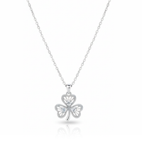 Charming Clover  Zircon Diamond Necklace