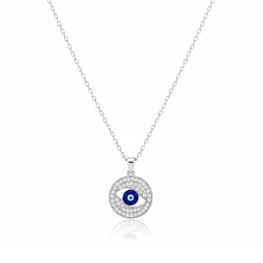 Round Cut Evil Eye Classic Zircon Elegance Necklace