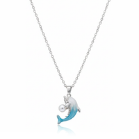 Dancing Dolphin Pearl Necklace