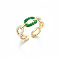 Dual Enamel Link Ring