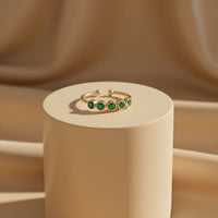Green Zircon Bloom Ring