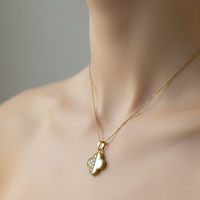 Clover Zircon Diamond Necklace