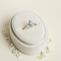 Pear Drop Sparkle Ring