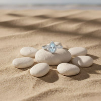 Pear Drop Sparkle Ring