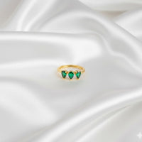 Verdant Teardrop Ring