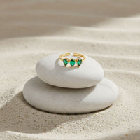Verdant Teardrop Ring