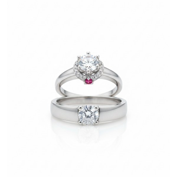 Silver Solitaire Ring