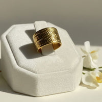 Herringbone Chevron Ring