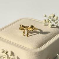 Gilded Bow Ribbon Ring