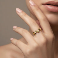 Gilded Leaflet Ring