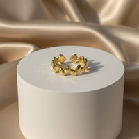 Gilded Leaflet Ring