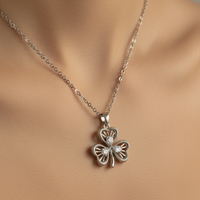 Charming Clover  Zircon Diamond Necklace