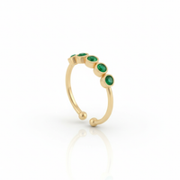 Green Zircon Bloom Ring