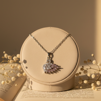 Amethyst Swan Necklace
