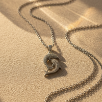Dainty Dolphins Zircon Diamond Necklace