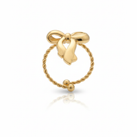 Golden Ribbon Bow Ring