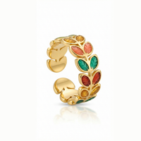 Bohemian Style Leaflet Ring