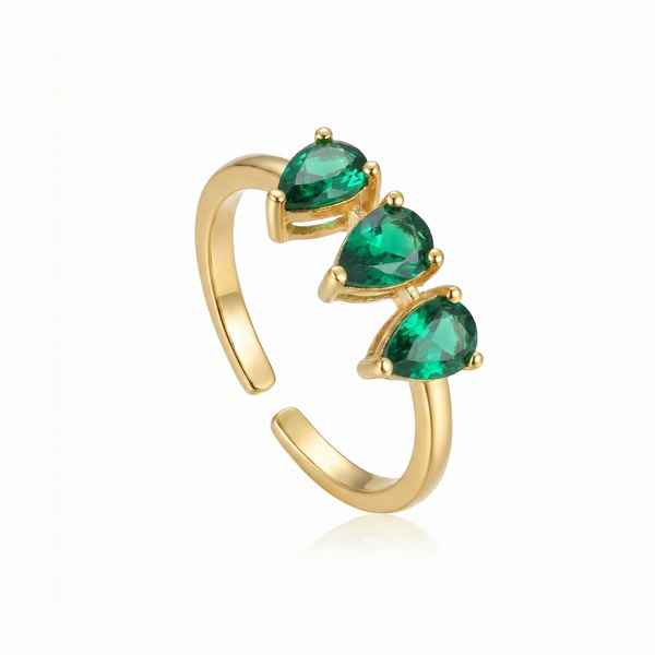 Verdant Teardrop Ring