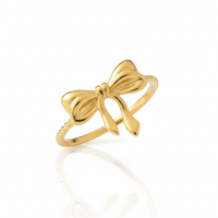 Gilded Bow Ribbon Ring