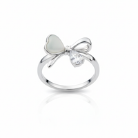 Dainty Ribbon Sparkle Ring