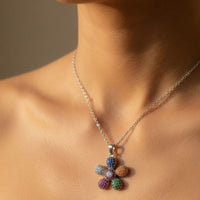 Multicolored Dainty Daisy Necklace