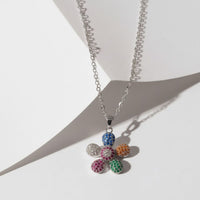 Multicolored Dainty Daisy Necklace