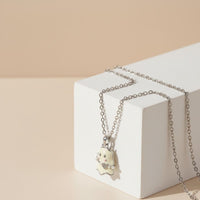 Playful Ghost Charm Necklace