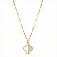 Clover Zircon Diamond Necklace